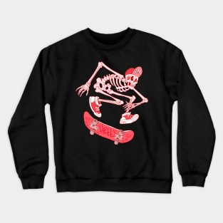 Steam punk skeleton skateboarder Crewneck Sweatshirt